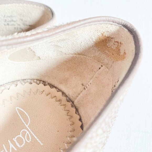 Jean-Michel Cazabat Light Beige Stingray Skin Classic Round Toe Heels 39.5 - Picture 12 of 14